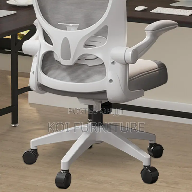 Office Chair : Muxx.Stil White Ergonomic Desk Chair