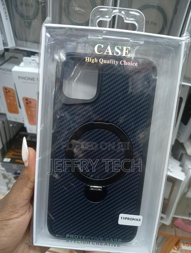 iPhone 11 Pro Max Case, Flexible Shockproof Case, Magnetic Ring - main view