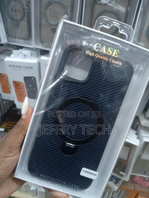 iPhone 11 Pro Max Case, Flexible Shockproof Case, Magnetic Ring - thumbnail 2