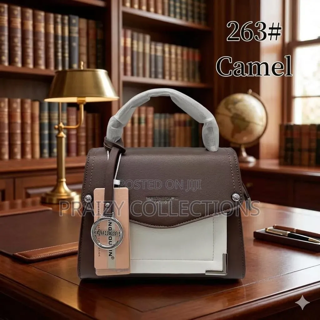 Color Blocked Top-Handle Purse