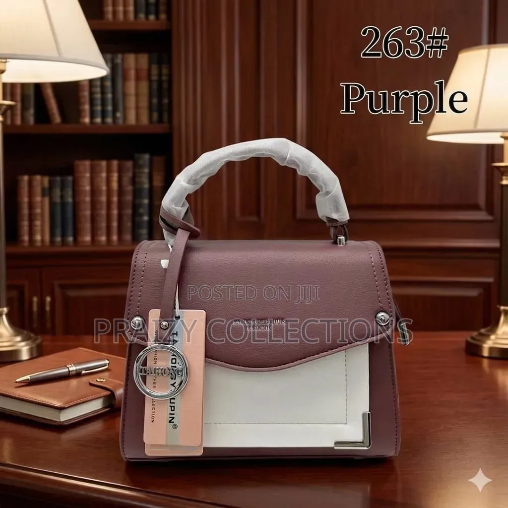 Color Blocked Top-Handle Purse
