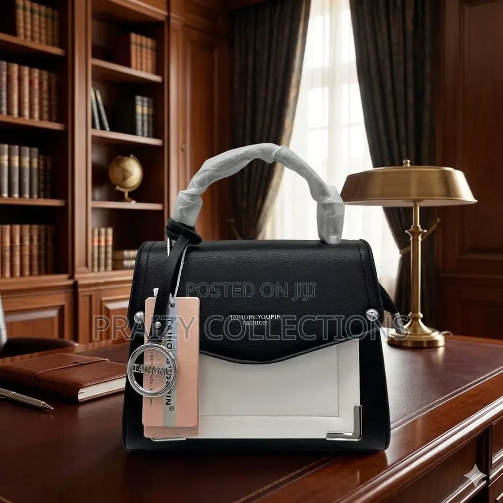 Color Blocked Top-Handle Purse