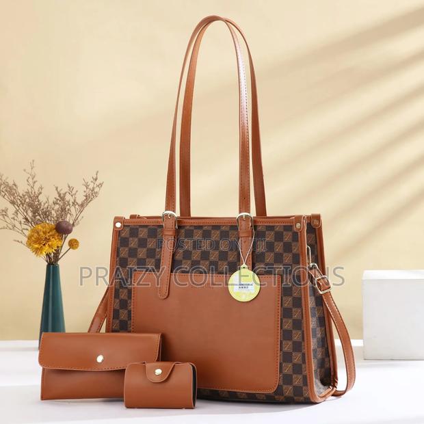 3 in 1 Grid Handbag With Long Handle - thumbnail 4