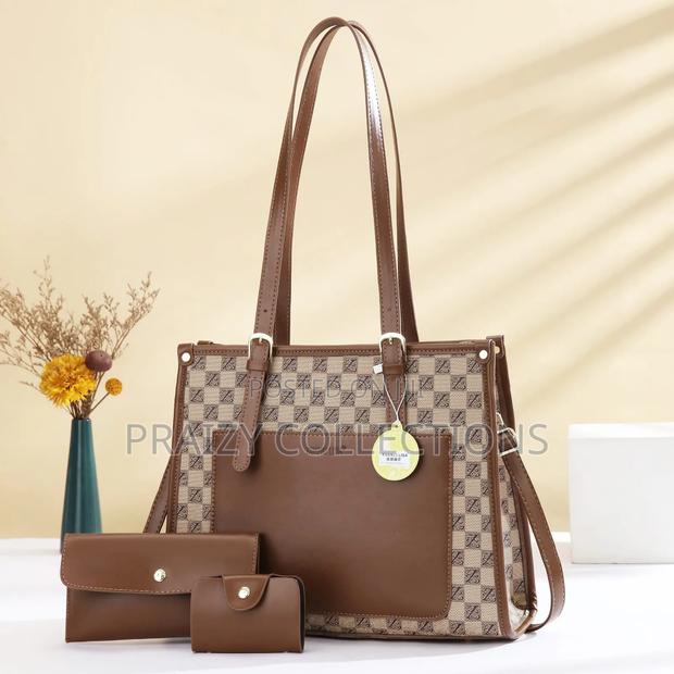 3 in 1 Grid Handbag With Long Handle - thumbnail 5