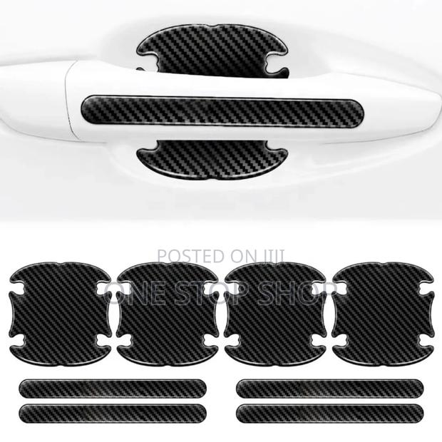 Car Door Antiscratch Protective Stickers Carbon Texture
