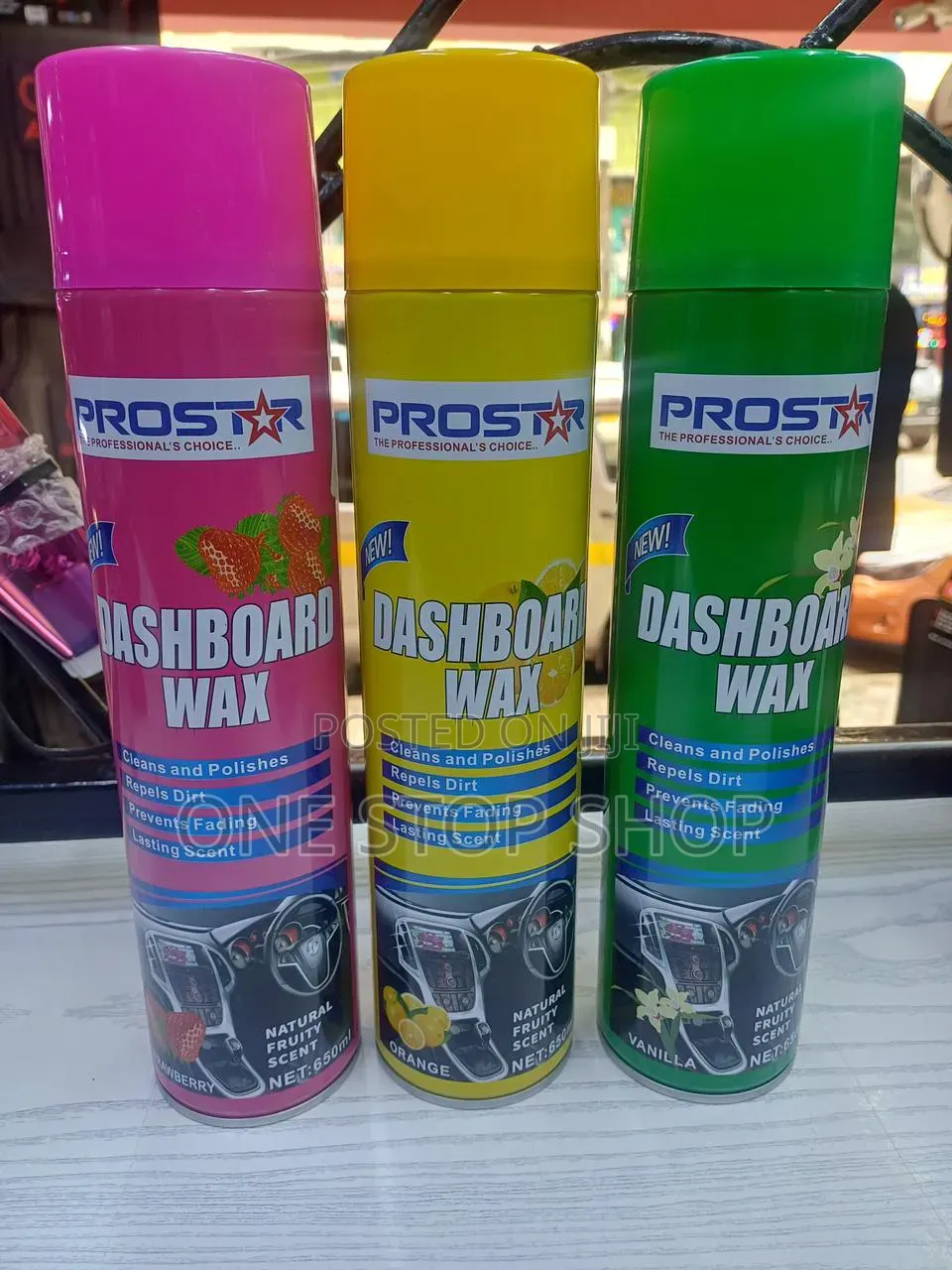2pc 650ml Prostar Dashboard Wax Spray in Flavor