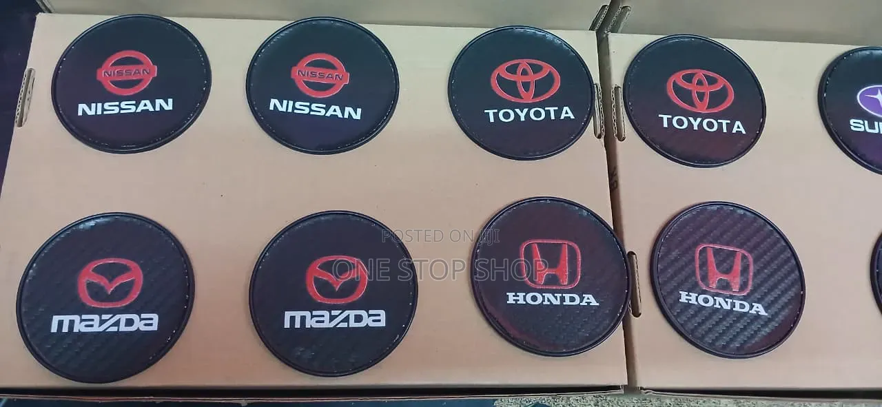 Car Branded 2pc Cup Holder Mats