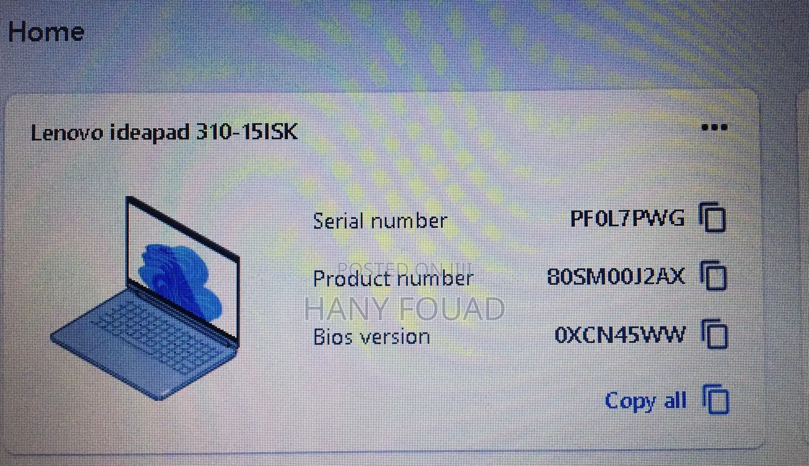 Laptop Lenovo IdeaPad 310 8GB Intel Core i5 HDD 1T
