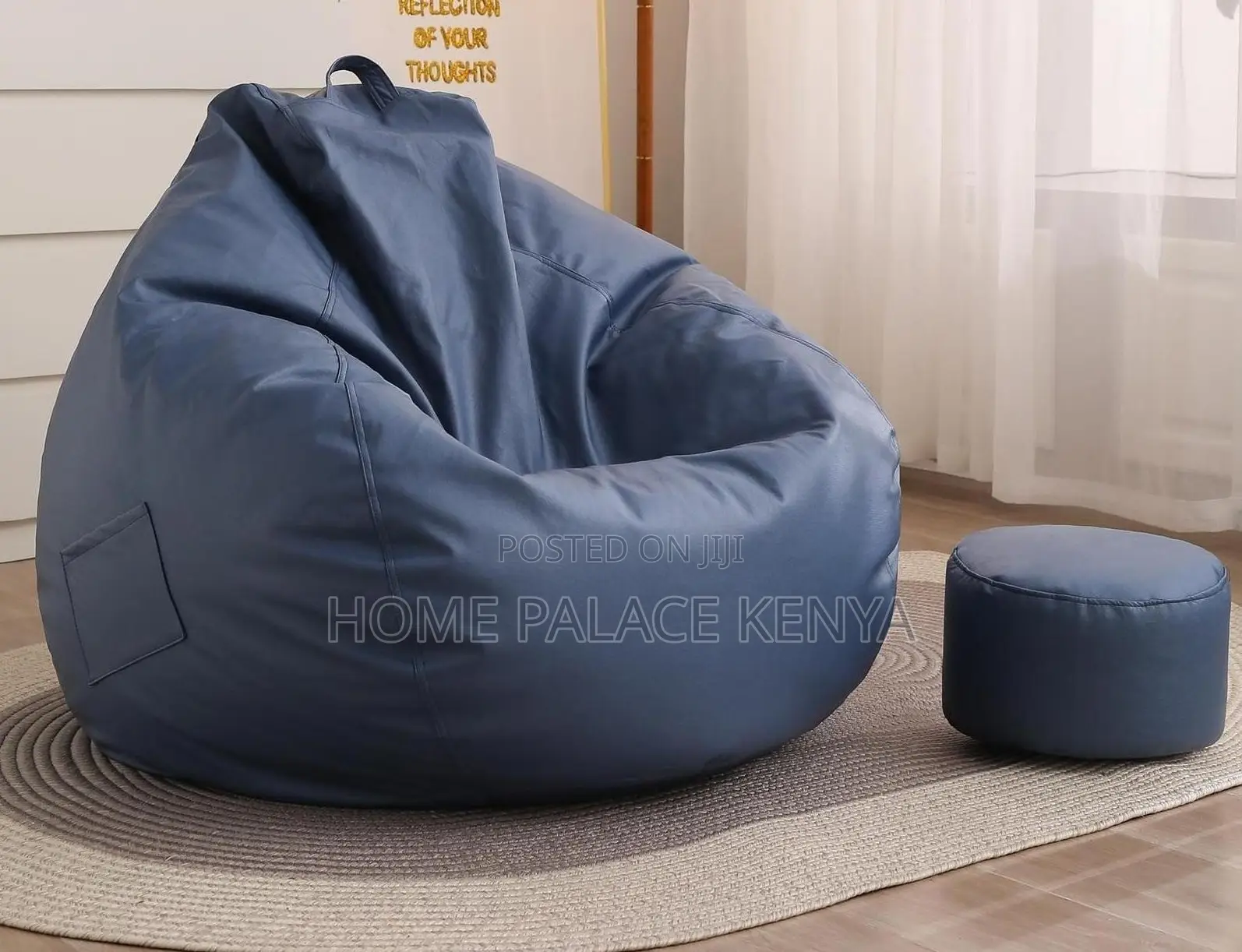 Bean Bag: Round Waterproof Bean Bag Chair Ottoman