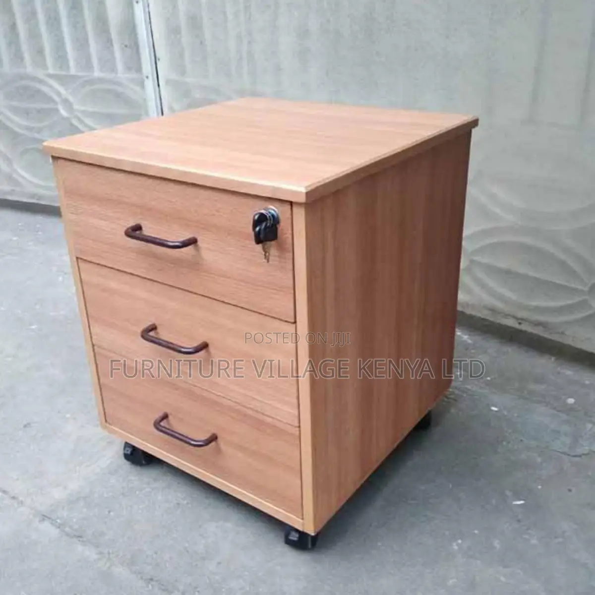 Customized Mobile 3-Drawer Pedestal File Cabinet
