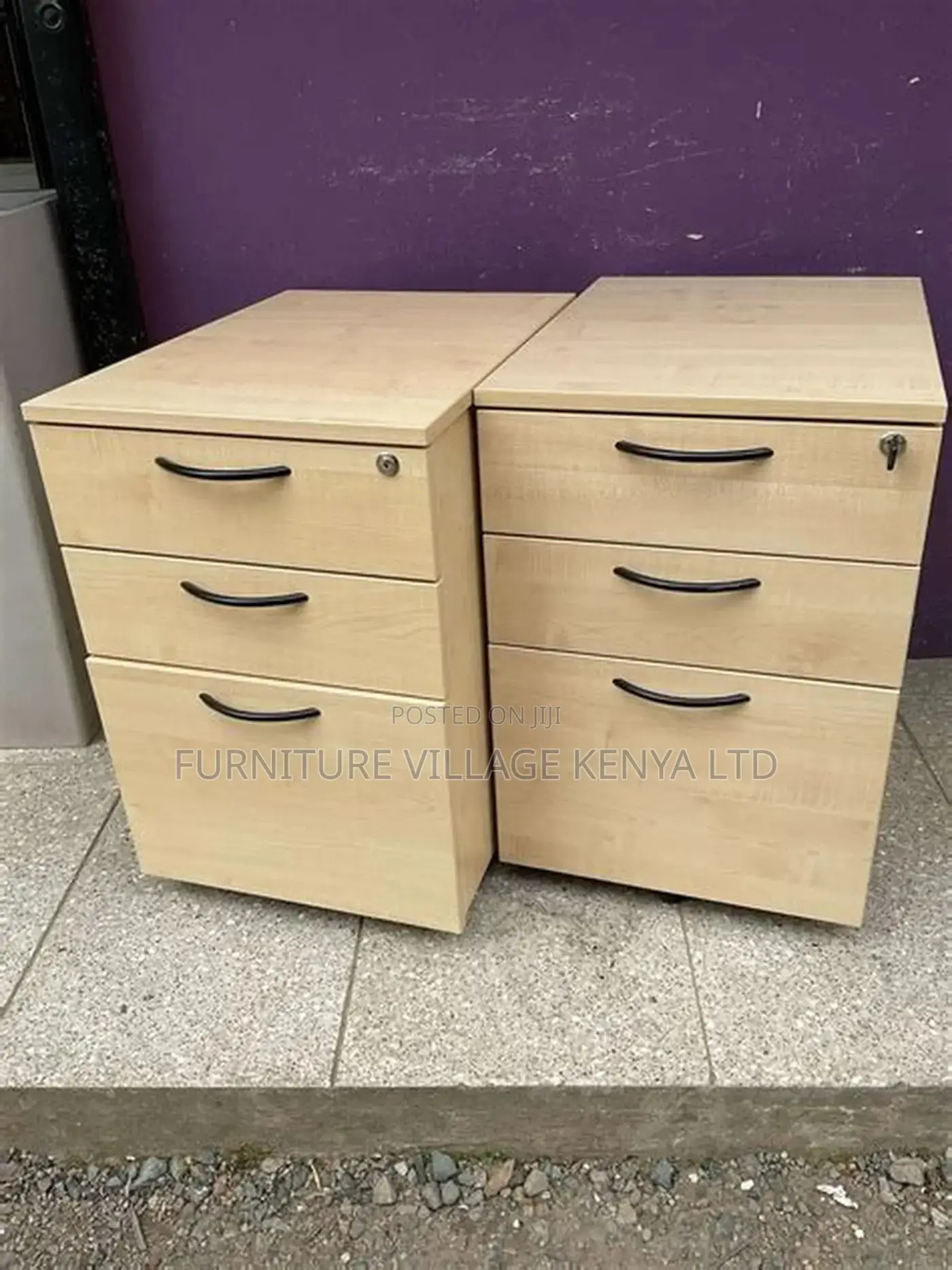 Customized Mobile 3-Drawer Pedestal File Cabinet