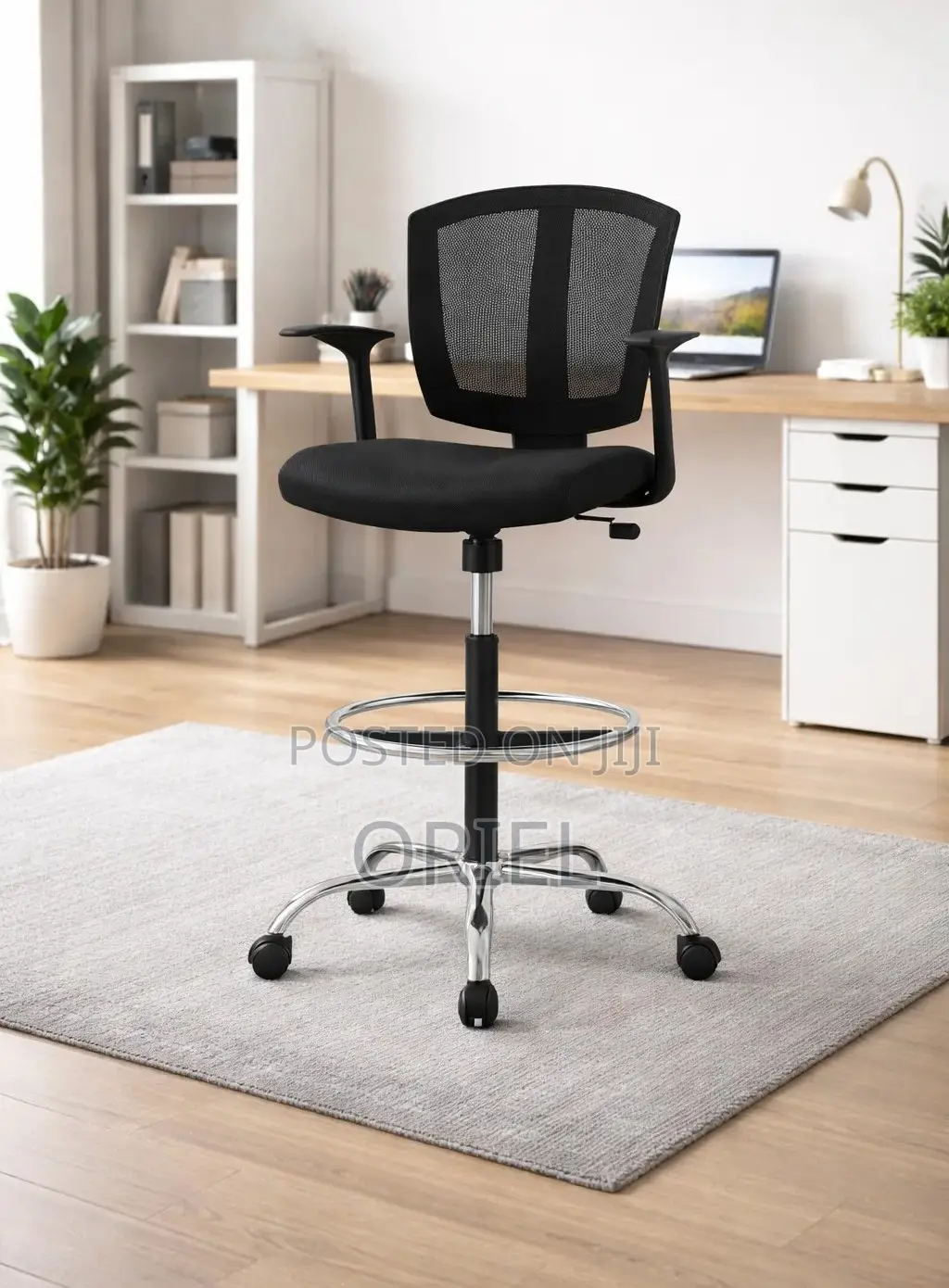 Modern Office Chair : Office Adjustable Cashier Chair With Foot Ring