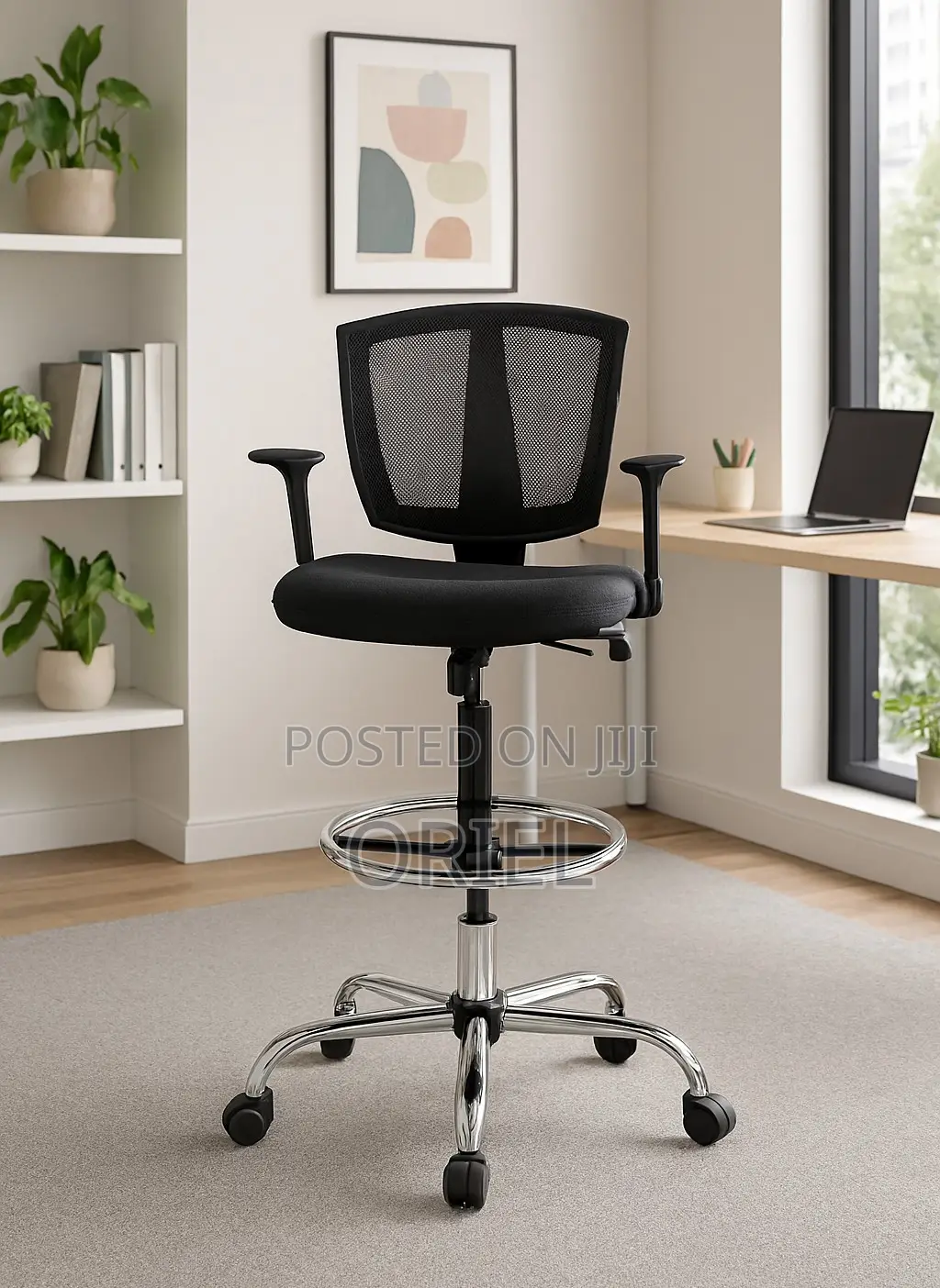 Modern Office Chair : Office Adjustable Cashier Chair With Foot Ring