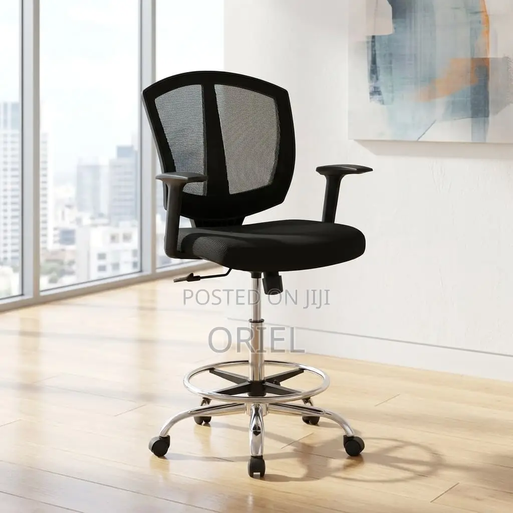Modern Office Chair : Office Adjustable Cashier Chair With Foot Ring