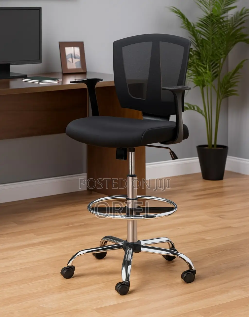 Modern Office Chair : Office Adjustable Cashier Chair With Foot Ring