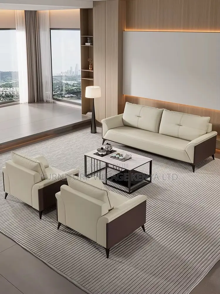 High-Comfort 5-Seater Executive Office Sofa Set