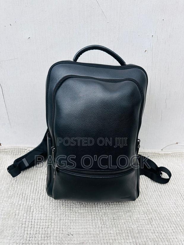 Premium Leather Business Laptop Backpack - Sleek Professional