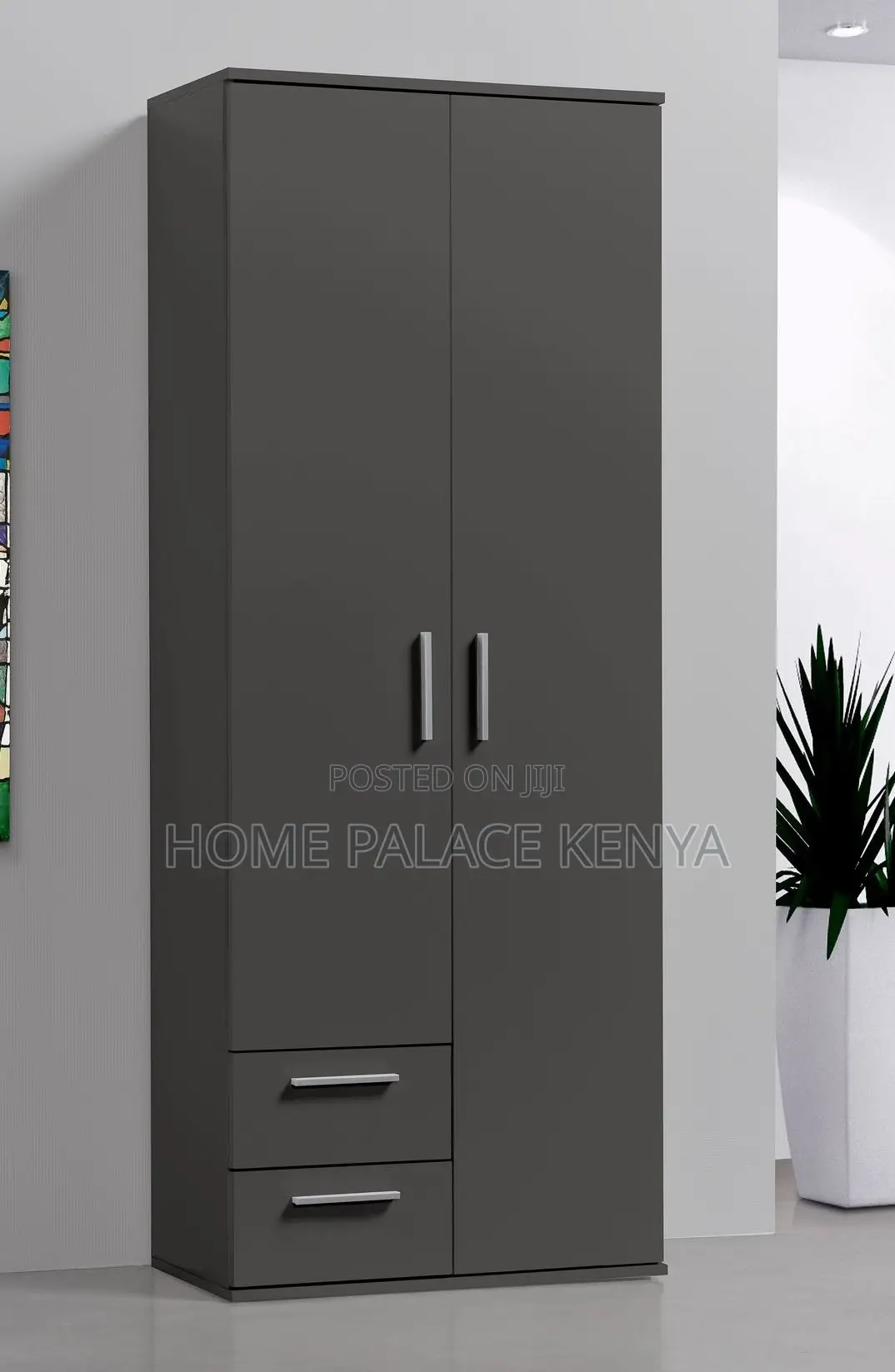 Bedroom Wardrobe: 2 Door Wooden Wardrobe
