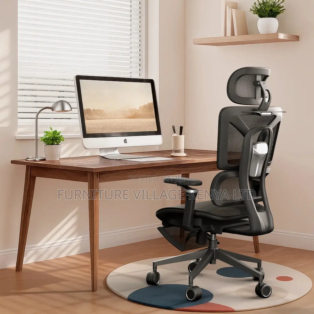 Orthopedic Full Mesh Ergonomic Seat With Footrest