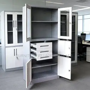 Modern Metallic 2-Door Filling Safe Cabinet