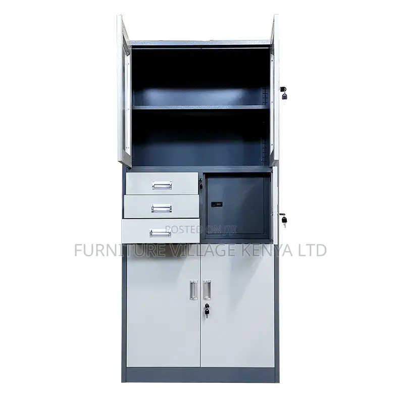 Modern Metallic 2-Door Filling Safe Cabinet
