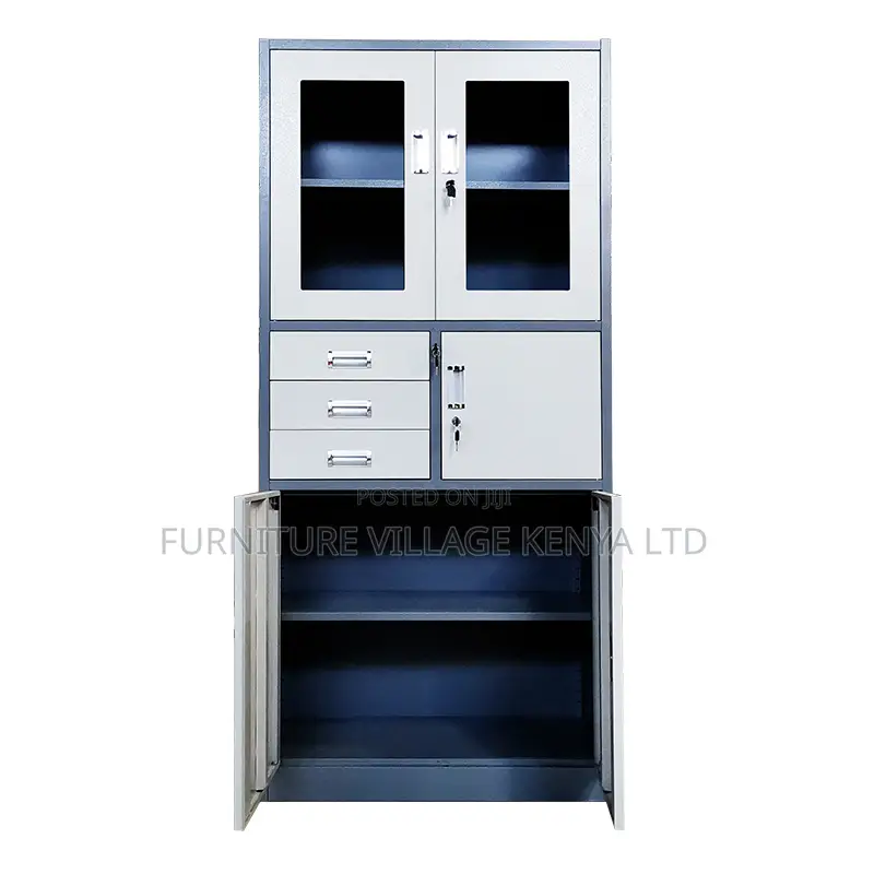 Modern Metallic 2-Door Filling Safe Cabinet