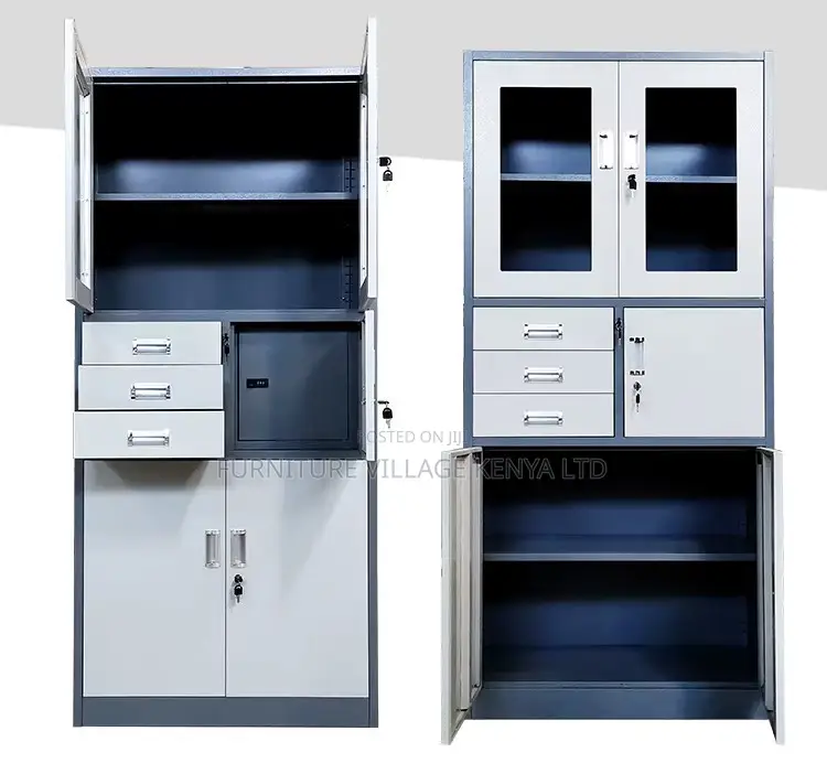 Modern Metallic 2-Door Filling Safe Cabinet