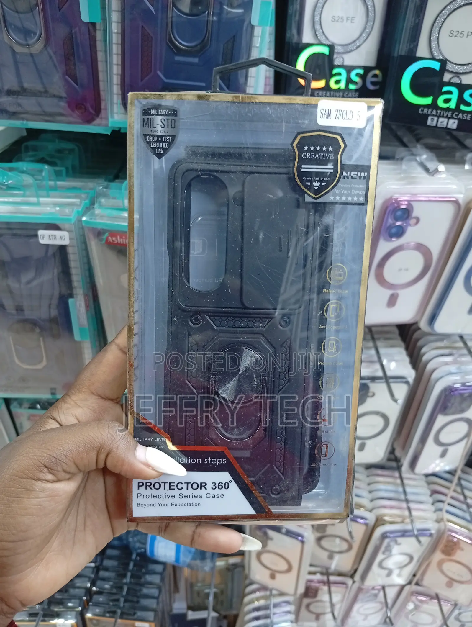 Samsung Galaxy Z Fold 5 Black Armored Case