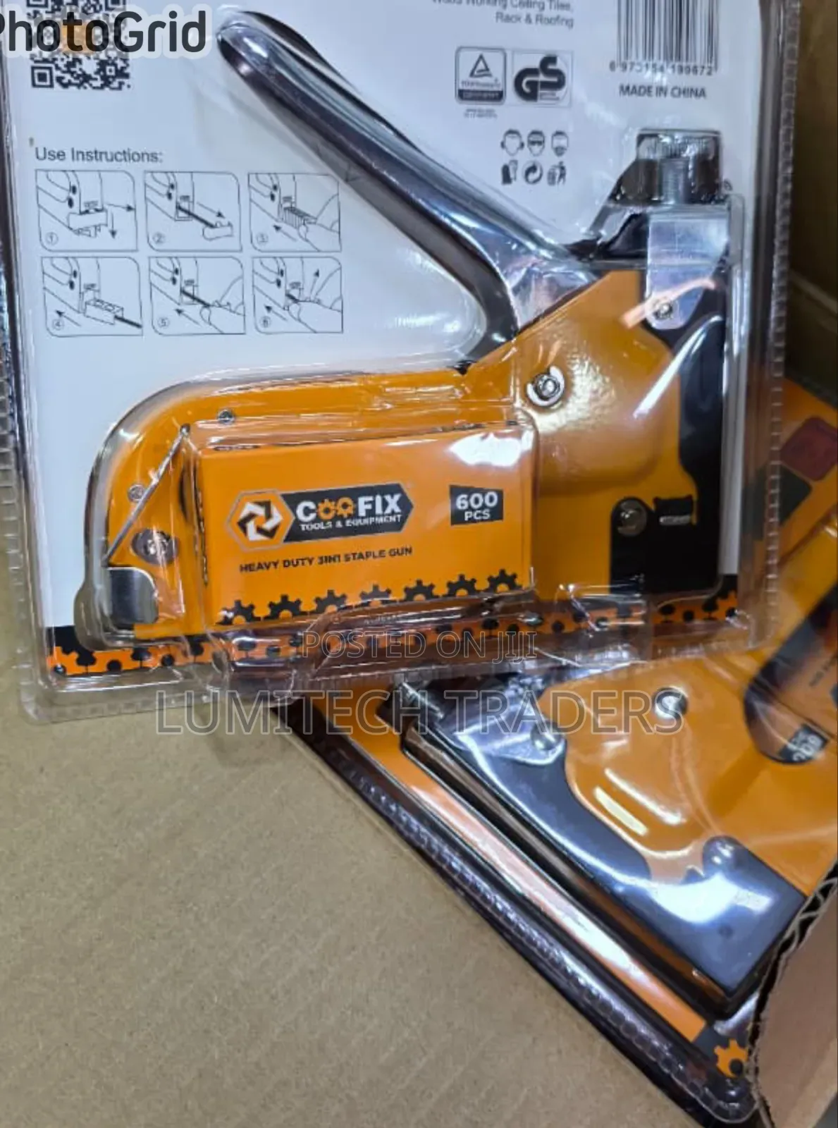 Coofix Heavy Duty 3 in 1 Staple Gun With 600 Staple Pins