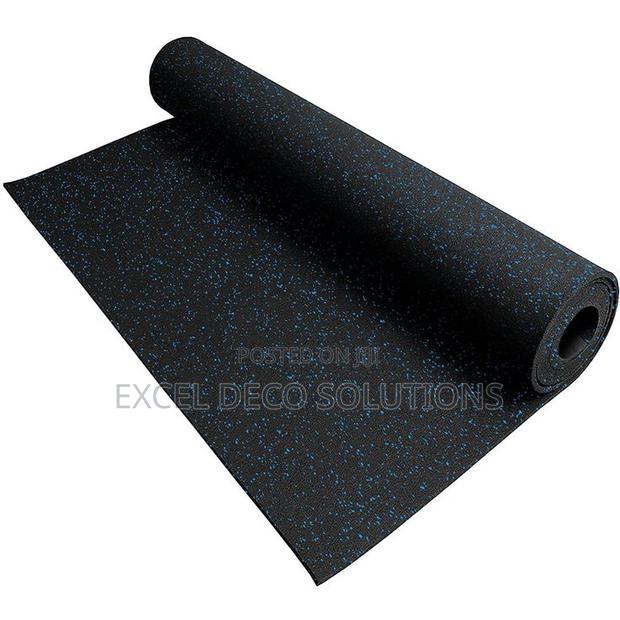 Blue Speckled Rubber Mat for Gyms Commercial Spaces