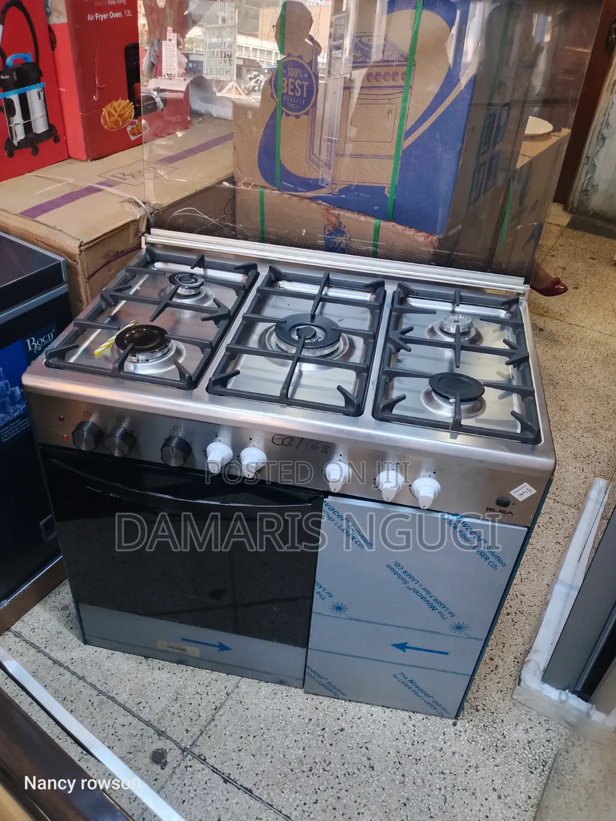 All Gas Burners an Electric Oven ( Elba ) With Wok Burner
