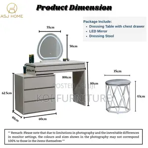 Dressers; Mgkonne Makeup Beauty Vanity Set Dressing Table