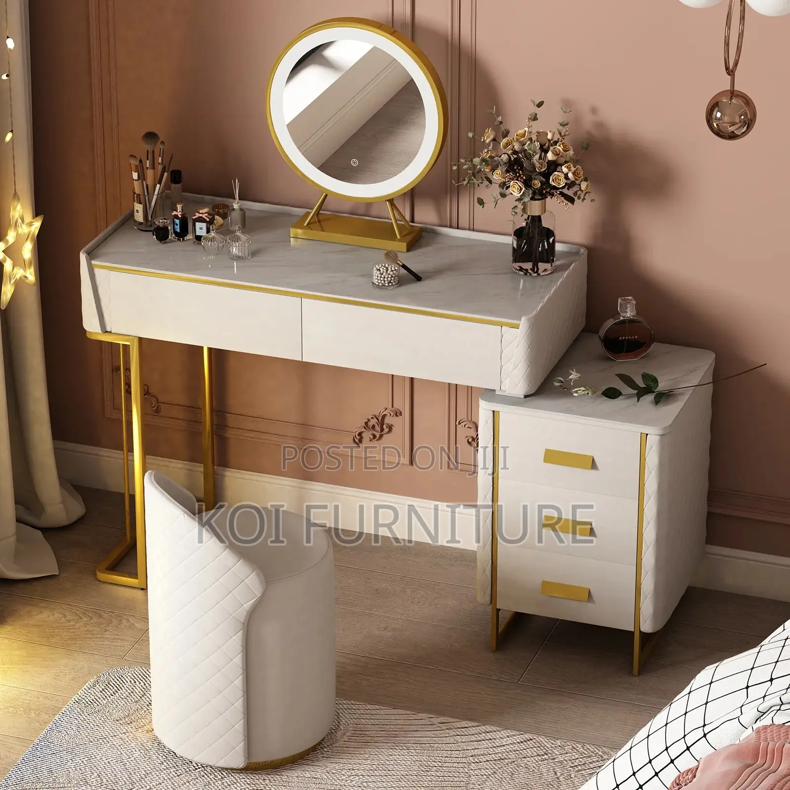 Dressers; Mgkonne Makeup Beauty Vanity Set Dressing Table