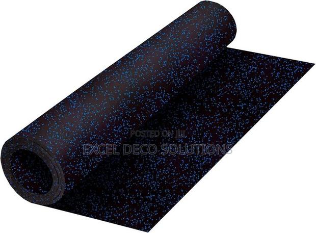 Blue Speckled Rubber Mat With Premium Shock Protection