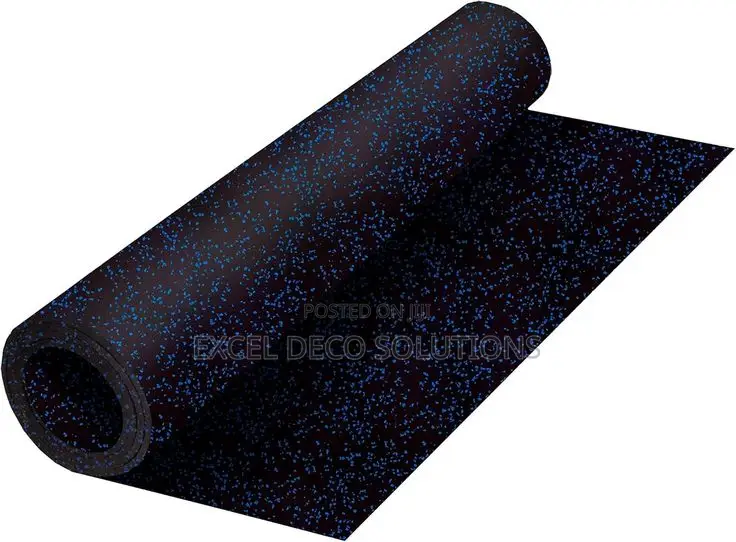 Blue Speckled Rubber Mat With Premium Shock Protection