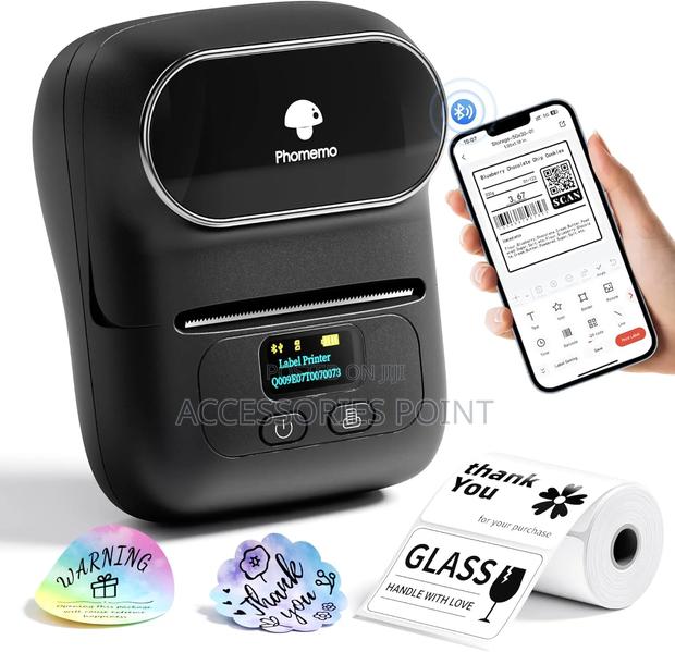 Phomemo Inkless Thermal Label Printer, Wireless, Oil Waterproof Labels