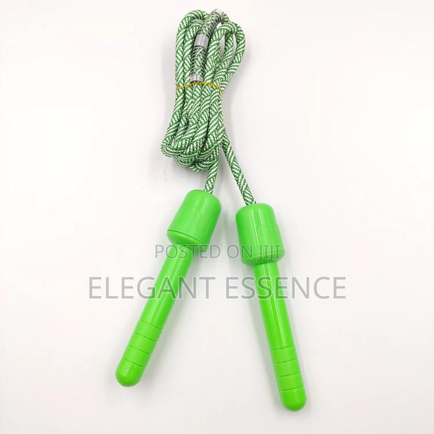Pp Plastic Handle Polyester Cotton Braided Rope Kids Skipping Rope - thumbnail 3