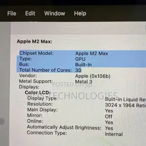 Laptop Apple MacBook Pro Max 2023 M2 14-inch 32GB Intel Core M2 SSD 1T
