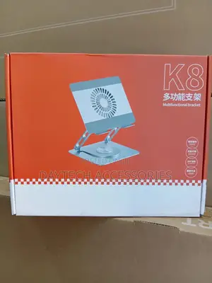 Multifunctional Aluminum Laptop Stand With a Built-in Cooling Fan
