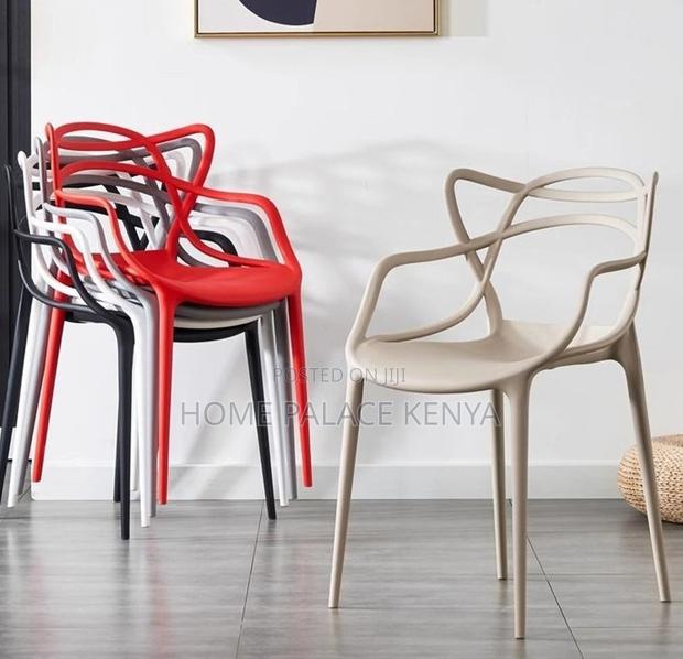 Dining Chair: Ventilated Cat-Ear Plastic Stackable Chair - thumbnail 9