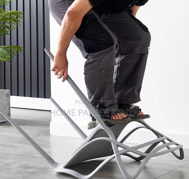 Dining Chair: Ventilated Cat-Ear Plastic Stackable Chair - thumbnail 10