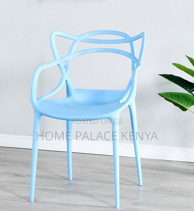 Dining Chair: Ventilated Cat-Ear Plastic Stackable Chair - thumbnail 11