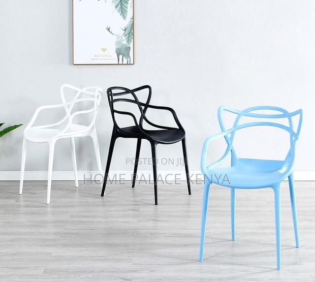 Dining Chair: Ventilated Cat-Ear Plastic Stackable Chair - thumbnail 12