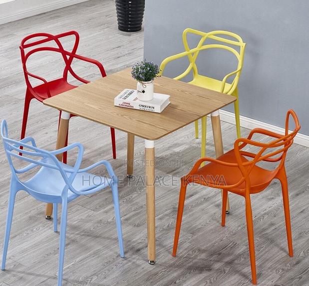 Dining Chair: Ventilated Cat-Ear Plastic Stackable Chair - thumbnail 16