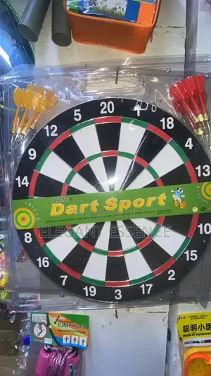 17” Darts Paper Dartboard Set and Custom Dart Target 6 Darts