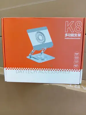 Aluminium Laptop Stand With Fan - Silver