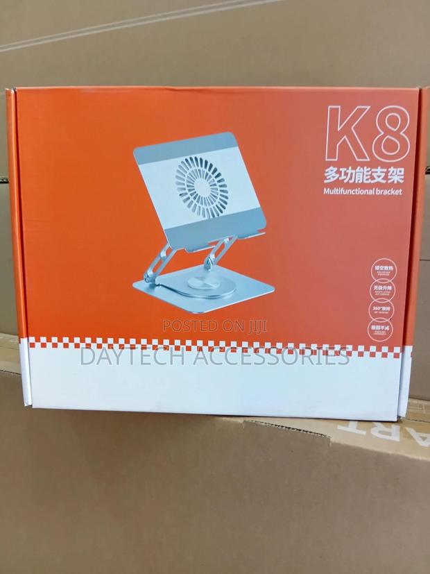 Aluminium Laptop Stand With Fan - Silver - thumbnail 3