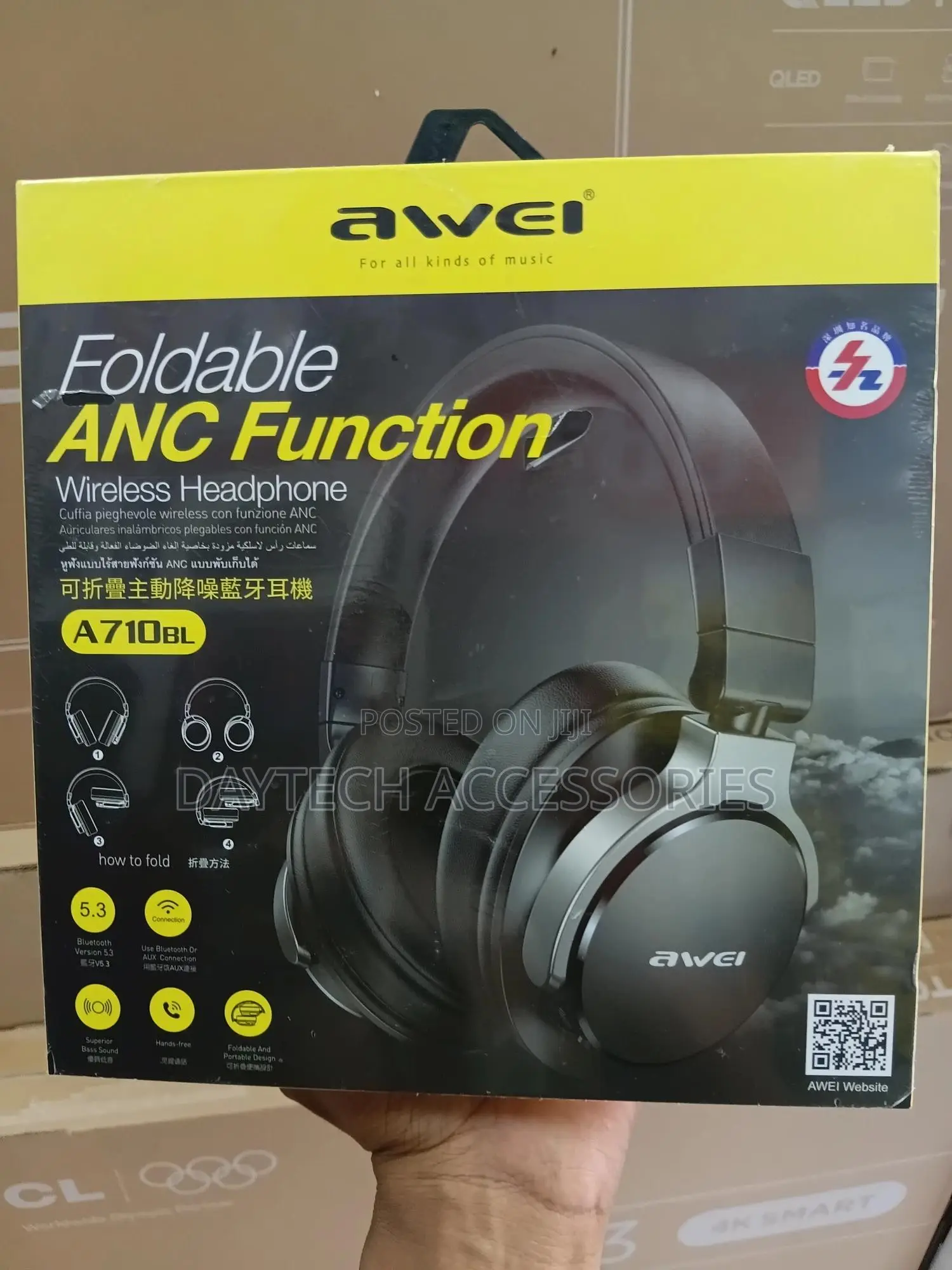 This Is a Awei A710bl Active Noise Cancelling Wireless Headphone.