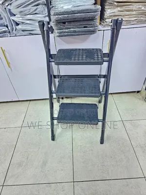 3-step Black Foldable Ladder