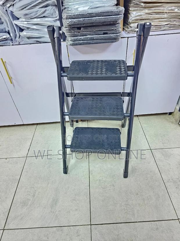 3-step Black Foldable Ladder